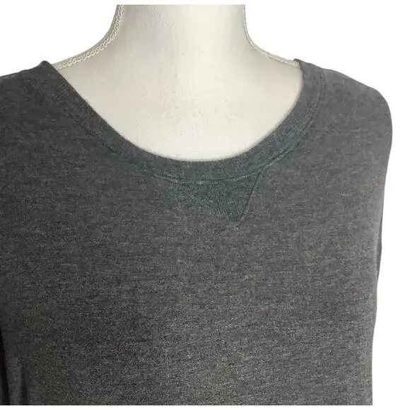 Calvin Klein Top Gray Black Layered Look Tulip Back XS - Picture 2 of 7